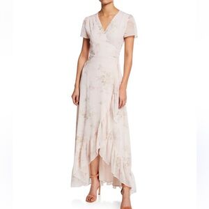 WAYF -Natasha Floral Ruffled Wrap Dress